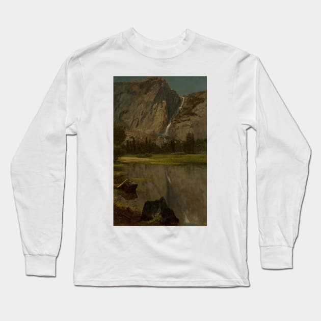 Hetch Hetchy Falls,California by Albert Bierstadt Long Sleeve T-Shirt by Classic Art Stall